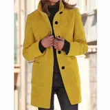 Damen Wollmantel Winterjacke Wolloptik Parka Dufflecoat Lady Mantel Coat Top – Bild 9