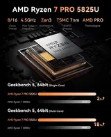 【98% neue】4K Mini PC AMD Ryzen 7 5825U 16GB DDR4 512GB SSD WIFI 6 Windows 11 PRO – Bild 3