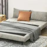 Schlafsofa, Klappbett mit Bettfunktion, Rückenkissen, Polstersofa mit Samtoptik – Bild 7