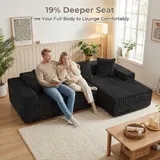 Ecksofa Sofa Couch Cordsofa Modular Kissen Modulsofa Cord Wohnzimmer Bettsofa – Bild 8