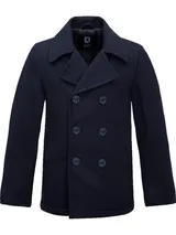 Brandit Herren Jacke Pea Coat Wintermantel Cabanjacke Doppelreihe Knöpfe Navy – Bild 1