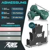 RE:SPORT® Hantel Set 3 Paar Neopren Kurzhanteln Hanteln Krafttraining Fitness – Bild 2