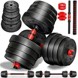 Hantelset 15 - 40 kg Kurzhanteln Langhantel Set Hantel Hantelscheiben Gewichte – Bild 1