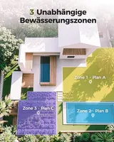 Bewässerungscomputer mit 3 Ausgängen LCD-Display & Regenverzögerung für Garten – Bild 4