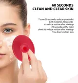 Silikon Gesicht Reinigungsbürste Gesichtsreiniger Massagegerät Peeling Schrubber – Bild 2