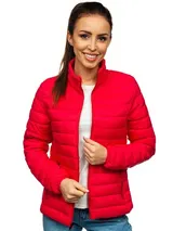 Übergangsjacke Steppjacke Sweatjacke Jacke Kapuze Sport Damen Mix BOLF Unifarben – Bild 1