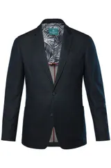 Boston Park Herren große Größen Jersey Sakko Business Jeansoptik – Bild 7