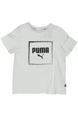 PUMA T-Shirt Jungen Oberteil Shirt Kindershirt Gr. 140 Baumwolle Weiß #lgdsihs – Bild 1
