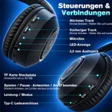 Bluetooth Kopfhörer Over Ear Kabellos HiFi Stereo Wireless Headset Headphone DHL – Bild 13