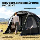 Tunnelzelt für 4 Personen Campingzelt mit 2 Räumen UV-Schutz Refurbished – Bild 7