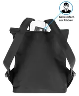Rucksack klein Damen Handtaschenrucksack Damenrucksack Mila 4293 Schwarz + Etui – Bild 4