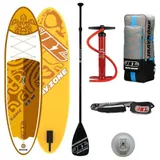 SUP Board Komplettset Allround Stand Up Paddle Surfboard Paddling 120kg Gelb – Bild 1