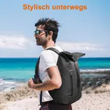 Rolltop Rucksack Wasserdicht Freizeitrucksack Schulrucksack Cityrucksack DHL – Bild 8