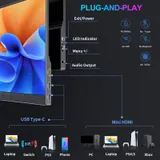 Portable Monitor 15,6 Zoll Tragbarer Monitor IPS Bildschirm 1920x1080| Gebraucht – Bild 4