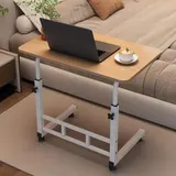 Computertisch mit Rollen Laptoptisch Höhenverstellbar Schreibtisch-Beistelltisch – Bild 3