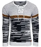 Herren Pullover Slim Fit Rundhals Strick-Pullover Longsleeve in Feinstrick B-156 – Bild 2