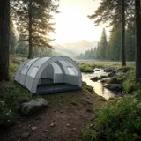 Tunnelzelt 6 Personen Familienzelt Gruppenzelt Camping Zelt Outdoor mit Vorzelt – Bild 10