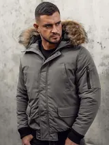 Parka Winterjacke Jacke Mantel Wärmejacke Casual Winter Herren Mix BOLF Kapuze – Bild 1