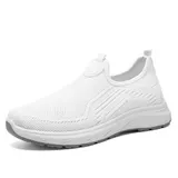 Damen Sneaker Straßen Laufschuhe Atmungsaktiv Turnschuhe Leicht Slip On Schuhe – Bild 1