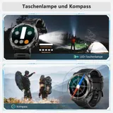 Blackview Für Xiaomi Android Smartwatch Herren Taktisch Militär Bluetooth Anrufe – Bild 4