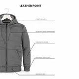 Motorrad Hoodie Aramid Herren Biker Jacke CE-Protektoren Grau Motorrad jacke Neu – Bild 17