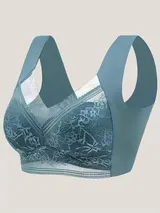 [6 Farben] Damen Spitzen BH mit Schale ohne Bügel Bustier Komfort Push Up Sexy ♥ – Bild 17
