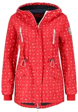 Damen Softshell Mantel Parka Jacke Übergangsjacke Kapuze Regenmantel Windjacke – Bild 2