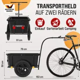 MONZANA® Fahrradanhänger Handwagen Transportanhänger Lastenanhänger Radanhänger – Bild 2