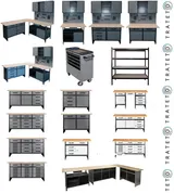Werkstatt Werkbank 170 cm 15 Schubladen Profiqualität Werktisch Montagewerkbank – Bild 6