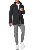 Indicode Herren Mantel Brittany -Parka Kurzmantel Herrenmantel Stehkragen Männer – Bild 4