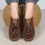 Damen Low-Top Sneaker mit Lochschnürung Ital-Design 3281 in Braun – Bild 6