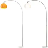 Stehlampe Wohnzimmer im Bogen Design mit Marmorsockel, Stehleuchte Refurbished – Bild 11