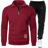 Trainingsanzug Set Herren Jogging Sportanzug Sweatshirt Jogginghose Langarm Suit – Bild 3