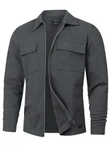 Indicode Herren Langarmhemd INNello Zip Shirt-Herrenhemd Reißverschluss Hemd – Bild 1