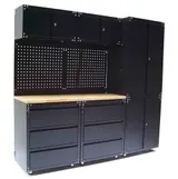 Werkstatt Schranksystem 9-teilig Werkstattwand Werkstattschrank Werktisch 57064 – Bild 1