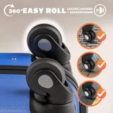 monzana® Hartschalenkoffer Rollen 360º Handgepäck Blau ABS – Bild 5
