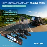 Kupplungs-Fahrradträger FISCHER ProlineEvo Heckträger für 3 Fahrräder faltbar – Bild 2