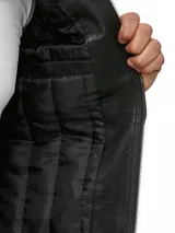 Redbridge Herren Jacke Kunst- Lederjacke Bikerjacke Übergangsjacke Schwarz M6013 – Bild 8