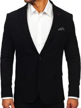 Sakko Herrensakko Sweatjacke Anzug Klassische Basic Casual Herren BOLF Unifarben – Bild 1