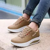 Laufschuhe Damen Plateau Schnürer Turnschuhe Dämpfung Keilabsatz Fitnessschuhe – Bild 6