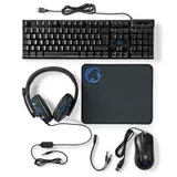 Nedis 5-in-1 Gaming-Set AZERTY FR Tastatur Maus Headset Mauspad-Kombinationsset – Bild 1