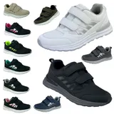 Damen Sneaker Klettschuhe Sportschuhe Turnschuhe Laufschuh Klettverschluss 36-42 – Bild 9