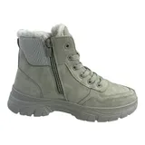 Damen Stiefeletten Winterboots Stiefel Sneaker Gefüttert Winterschuhe Warm Grau – Bild 4