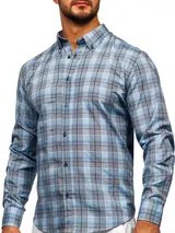 Freizeithemd Hemd Shirt Herrenhemd Slim Fit Classic Casual Herren BOLF Kariert – Bild 2