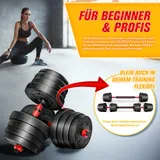 Hantelset 15 - 40 kg Kurzhanteln Langhantel Set Hantel Hantelscheiben Gewichte – Bild 7