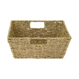 HMF Geschenkkorb leer, Aufbewahrungskorb geflochten aus Seegras 30 x 30 x 12 cm – Bild 3