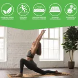 BACKLAxx®  Yogamatte Kork Naturkautschuk - Yoga Matte rutschfest Fitness Pilates – Bild 2