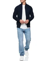 Indicode Herren Strickjacke Dodson-Pullover Zipper Stehkragen Grobstrick Pulli – Bild 5