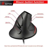 Gaming Maus vertikale 6 Tasten 3200DPI MSDS USB Gamer Mouse 7 Farbe PC Computer – Bild 2