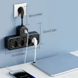 4 Fach EU Steckdose Mehrfachstecker Steckdosenleiste Adapter Mit USB DHL 2-3Tage – Bild 10